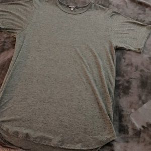 Dark gray Rustic Dime long body shirt